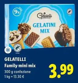 Lidl Gelatelli Family mini mix offerta
