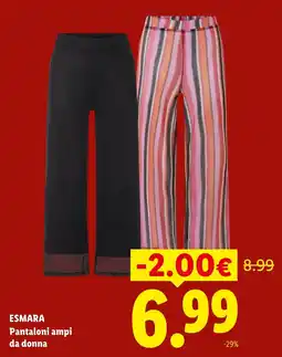 Lidl ESMARA Pantaloni ampi da donna offerta