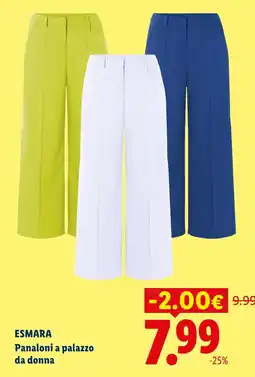 Lidl ESMARA Panaloni a palazzo da donna offerta