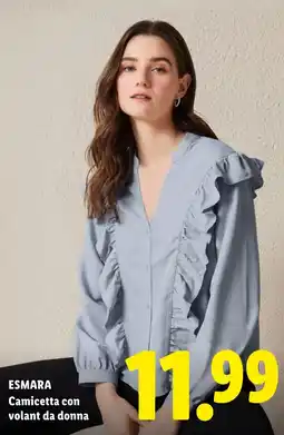 Lidl ESMARA Camicetta con volant da donna offerta