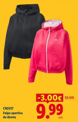 Lidl CRIVIT Felpa sportiva da donna offerta