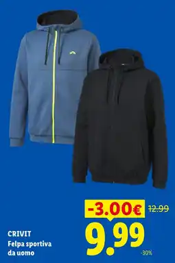 Lidl CRIVIT Felpa sportiva da uomo offerta