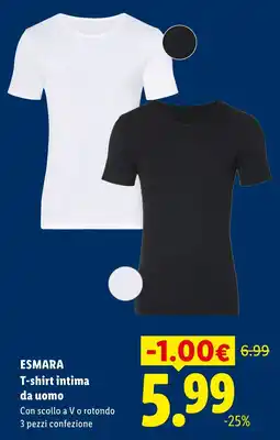 Lidl ESMARA T-shirt intima da uomo offerta