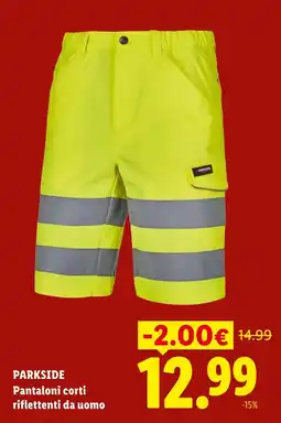 Lidl PARKSIDE Pantaloni corti riflettenti da uomo offerta