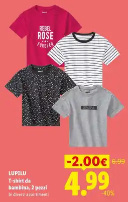 Lidl LUPILU T-shirt da bambina offerta