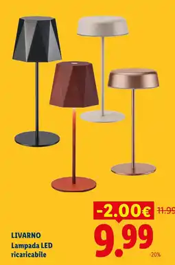 Lidl LIVARNO Lampada LED ricaricabile offerta