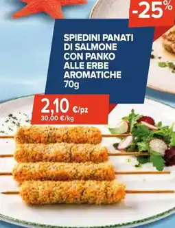 Sapore di Mare Spiedini panati di salmone con panko alle erbe aromatiche offerta