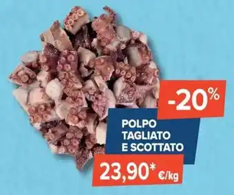 Polpo tagliato e scottato