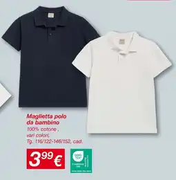 KiK Maglietta polo da bambino offerta