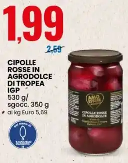 Eurospin Cipolle Rosse in Agrodolce di Tropea IGP offerta