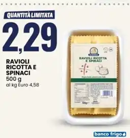 Eurospin Ravioli Ricotta e Spinaci offerta