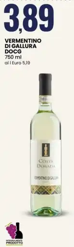 Eurospin Vermentino di Gallura DOCG Costa Dorada offerta