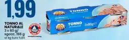 Eurospin TONNO al naturale ATHENA offerta