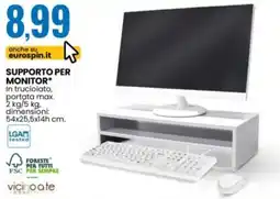 Eurospin SUPPORTO PER MONITOR* offerta