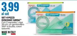 Eurospin SET 4 PEZZI DISEGNO 'ARDA' offerta