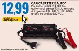 Eurospin CARICABATTERIE AUTO* offerta