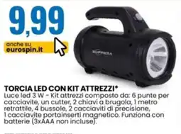 Eurospin TORCIA LED CON KIT ATTREZZI* offerta