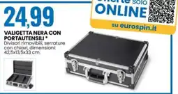 Eurospin VALIGETTA NERA CON PORTAUTENSILI * offerta