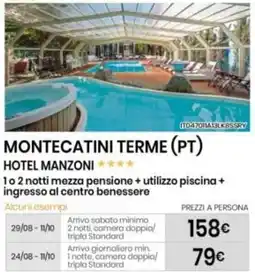Eurospin MONTECATINI TERME (PT) HOTEL MANZONI offerta