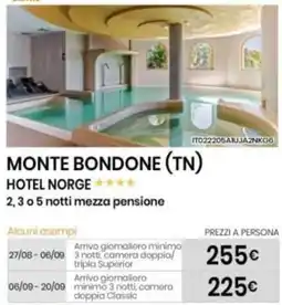 Eurospin MONTE BONDONE (TN) HOTEL NORGE offerta
