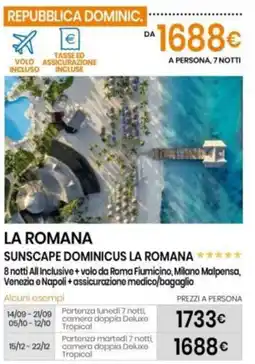 Eurospin SUNSCAPE DOMINICUS LA ROMANA offerta