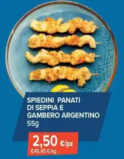 Sapore di Mare Spiedini panati di seppia e gambero argentino offerta
