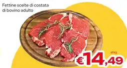 MAX Supermercati Fettine scelte di costata di bovino adulto offerta
