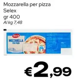 MAX Supermercati Mozzarella per pizza Selex offerta