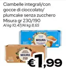 MAX Supermercati Ciambelle integrali con gocce di cioccolato plumcake senza zucchero Misura offerta