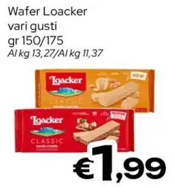 MAX Supermercati Wafer Loacker vari gusti offerta