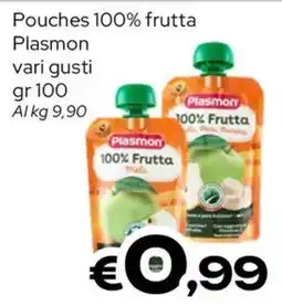 MAX Supermercati Pouches 100% frutta Plasmon offerta