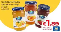 MAX Supermercati Confettura di frutta Santa Rosa offerta