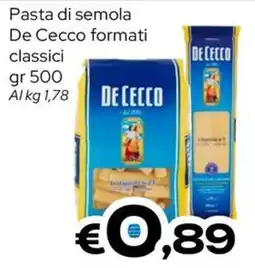 MAX Supermercati Pasta di semola De Cecco formati classici offerta