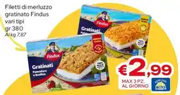 MAX Supermercati Filetti di merluzzo gratinato Findus offerta