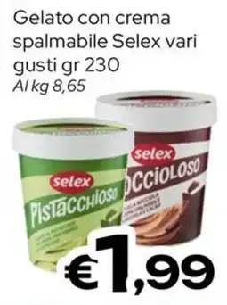 MAX Supermercati Gelato con crema spalmabile Selex offerta