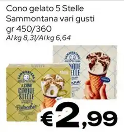 MAX Supermercati Cono gelato 5 Stelle Sammontana offerta
