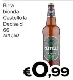 MAX Supermercati Birra bionda Castello la Decisa offerta