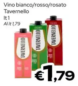 MAX Supermercati Vino bianco/rosso/rosato Tavernello offerta