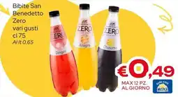 MAX Supermercati Bibite San Benedetto Zero offerta