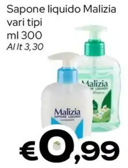 MAX Supermercati Sapone liquido Malizia offerta