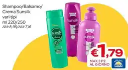 MAX Supermercati Shampoo/Balsamo/Crema Sunsilk offerta