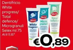 MAX Supermercati Dentifricio Selex offerta