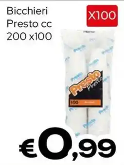 MAX Supermercati Bicchieri Presto cc offerta