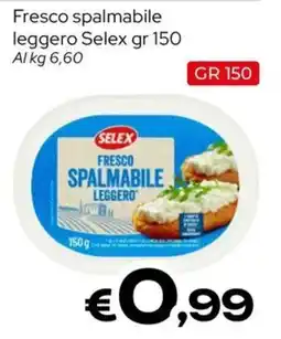 MAX Supermercati Fresco spalmabile leggero Selex offerta
