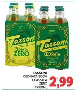 Eté Tassoni cedrata soda classica zero offerta