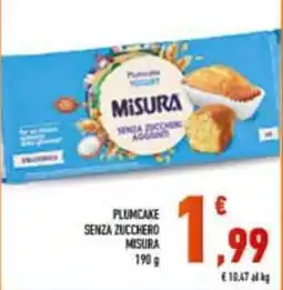 Conad Superstore Plumcake yogurt misura senza zucchero aggiunto offerta