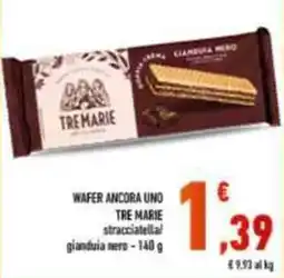 Conad Superstore Wafer ancora uno tre marie stracciatella gianduia nero offerta