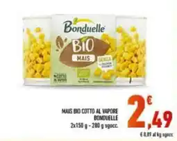 Conad Superstore Mais bio cotto al vapore Bonduelle offerta