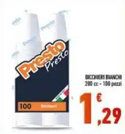 Conad Superstore Presto bicchieri offerta