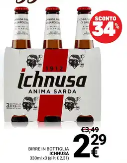 Supermercati Gulliver Birre in bottiglia Ichnusa offerta